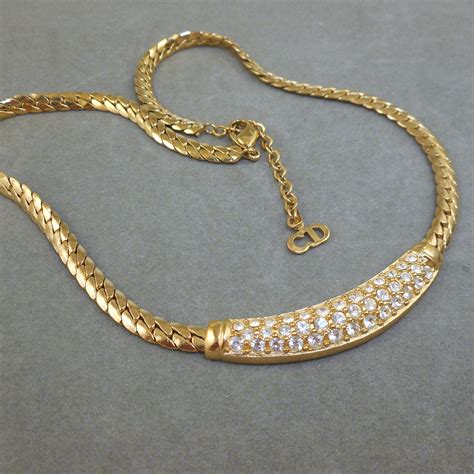 are dior necklaces real gold|vintage dior necklace.